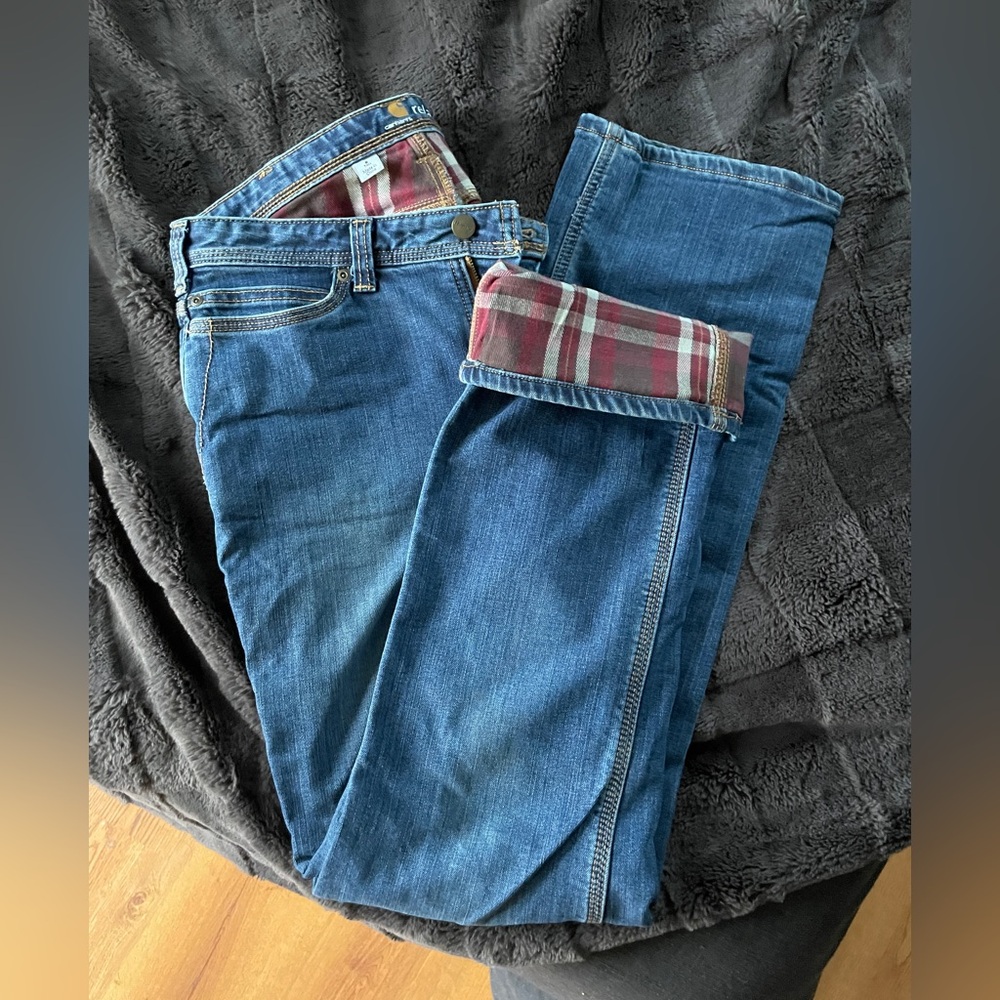 Carhartt flannel lined pants Size 6 Tall